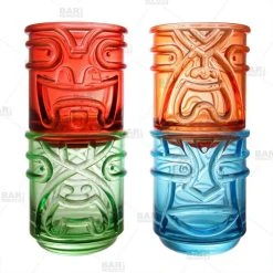 Cheap ❤️ Bars Colored Tiki Stacking Tumblers (12oz) - Set Of 4 ❤️