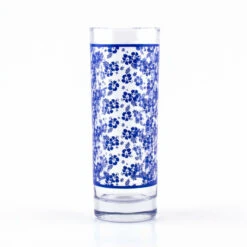 Brand new ✨ Bars BarConic® Blue Hibiscus Pattern Highball Glass - 9.5 Oz 🔥