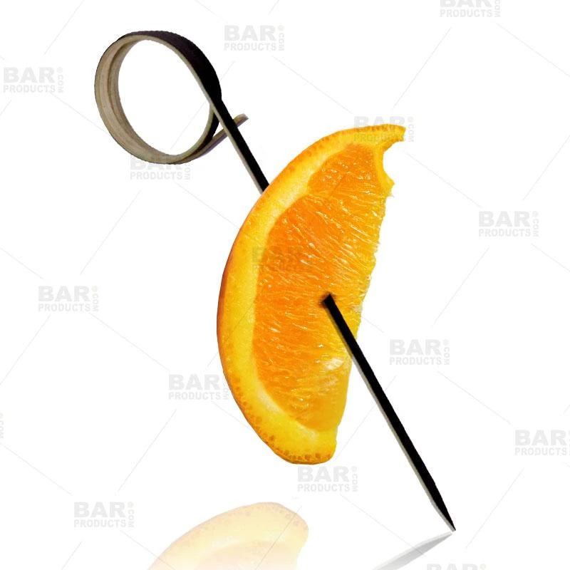 Outlet ⌛ Bars Ring Bamboo Cocktail Picks - Black - 100 Pack 🧨 - Image 4