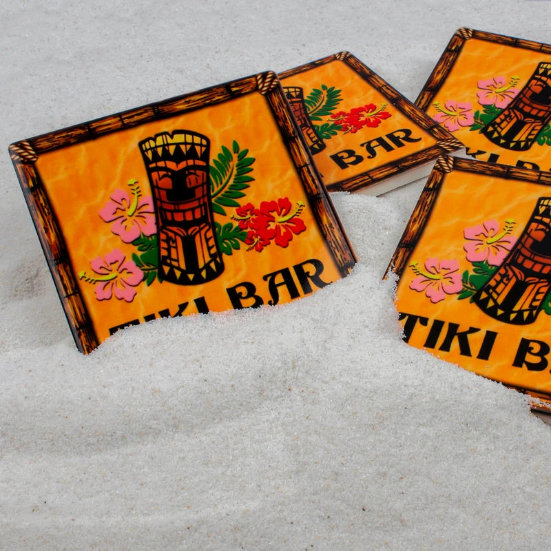 Flash Sale 🧨 Bars BarConic® Ceramic Tiki Coaster - Set Of 4 ✨ - Image 4