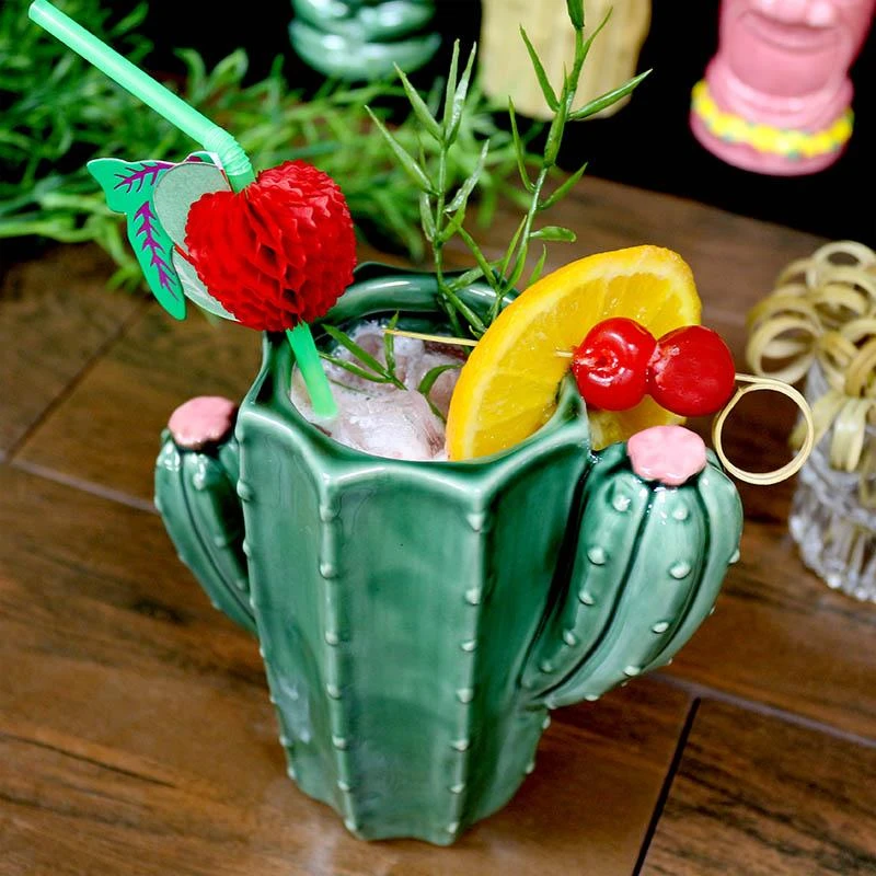 Flash Sale ✨ Bars BarConic ® Cactus Tiki Mug With Lid - 15 Oz ⭐ - Image 3