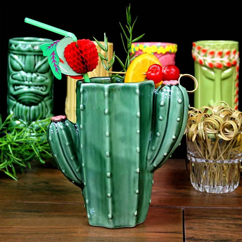 Flash Sale ✨ Bars BarConic ® Cactus Tiki Mug With Lid - 15 Oz ⭐ - Image 4