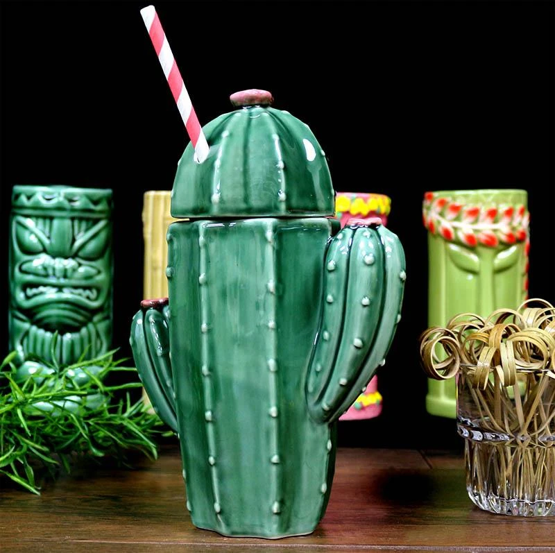 Flash Sale ✨ Bars BarConic ® Cactus Tiki Mug With Lid - 15 Oz ⭐ - Image 5