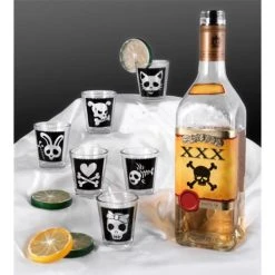 Coupon 🎉 Bars Cutesy Skulls 1.5oz Shot Glasses 🌟