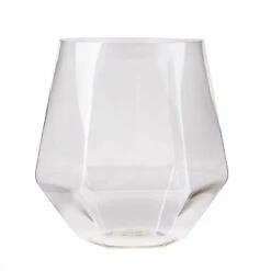 Promo 🔔 Bars Plastic Stemless Wine Glasses - Diamond-Shaped - 12 Pack - 12oz ❤️