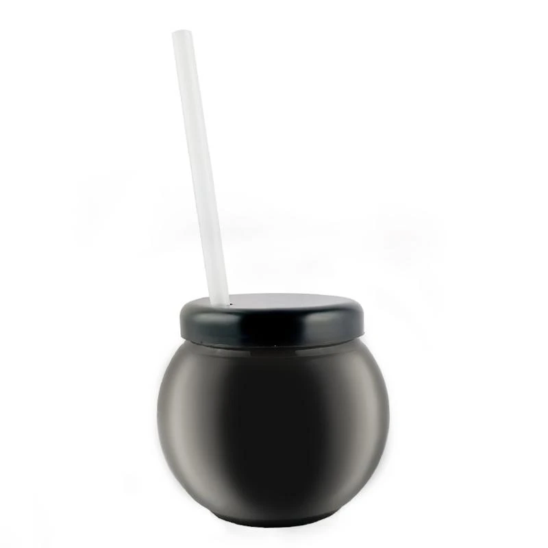 Outlet ⌛ Bars BarConic® Plastic Fishbowl Drinkware - Black - 20 Ounce - With Lid And Straw 😀