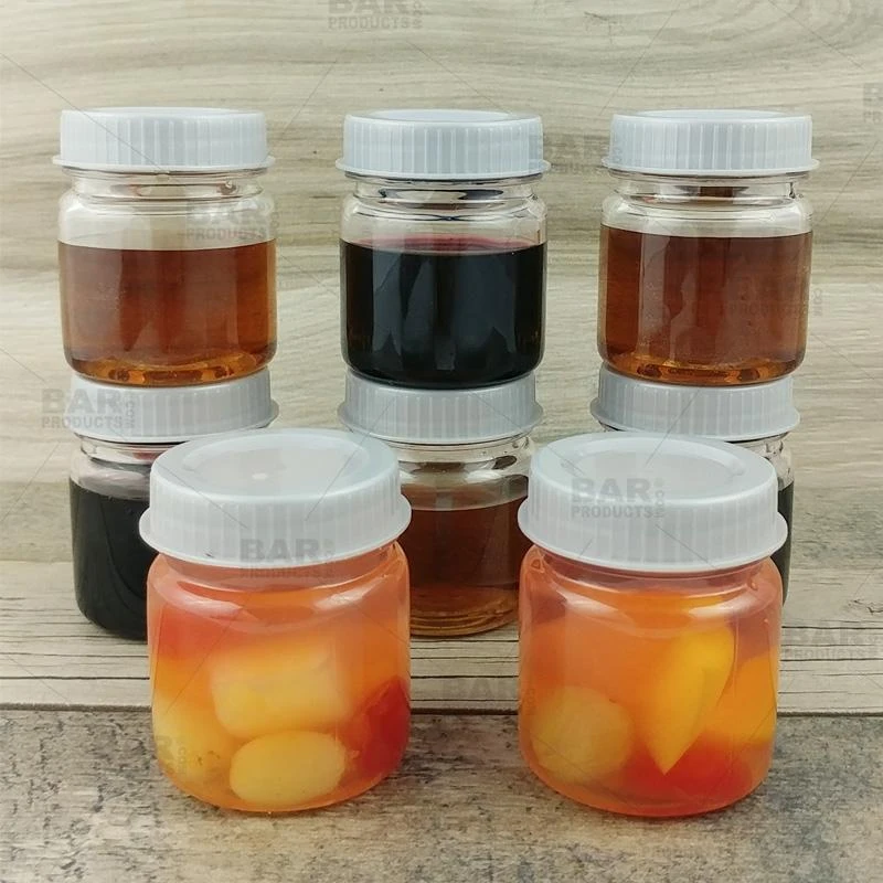 Discount โญ Bars Mini Mason Jars - W/ Lids - Plastic 2.5 Oz. - Pack Of 8 โ - Image 3