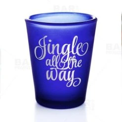 Top 10 ๐งจ Bars BarConicยฎ Dark Blue Frosted Shot Glass - Jingle All The Way - 1.5oz โ๏ธ