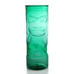 Discount ✔️ Bars BarConic® Tiki Cup - Green Plastic W/ Lid And Straw - 24oz ✨