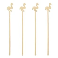 Cheapest 🛒 Bars BarConic® Wooden Flamingo Swizzle Sticks - 100 Pack 😉
