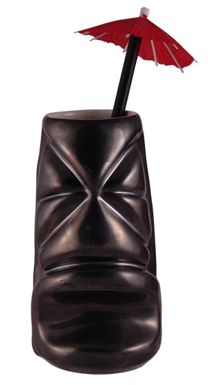 Brand new ⌛ Bars Gun Metal Black Kumu Tiki Mug -20oz. 😉 - Image 2