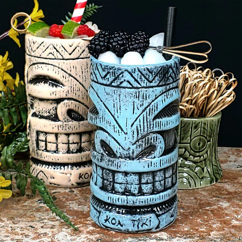 Brand new 😉 Bars BarConic® Tiki Drinkware - Kon Tiki Teal - 20oz 😉 - Image 2