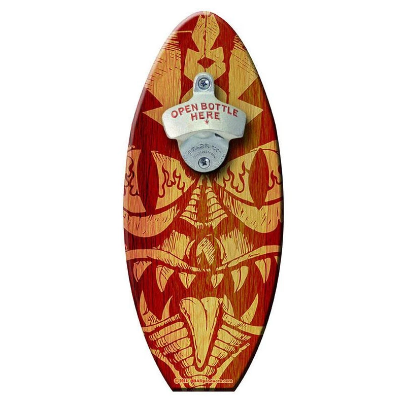 Cheapest ❤️ Bars Mean Tiki - Wooden Surfboard Wall Mounted Bottle Opener ⭐