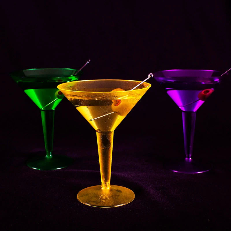 Flash Sale ✔️ Bars 12 Count - 2 Piece Martini Glasses - Assorted Neon - 9 Ounce 😉 - Image 3