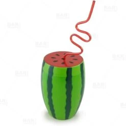 Best reviews of ⭐ Bars BarConic® Plastic Watermelon Drinking Cup W/ Twisty Straw And Lid - 28oz ✔️