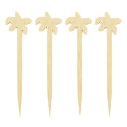 Cheap 🎉 Bars BarConic® Wooden Palm Tree Cocktail Picks - 100 Pack ⭐