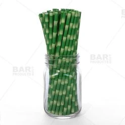 Outlet ⭐ Bars BarConic® Bamboo Paper Straws - 100 Pack ⭐