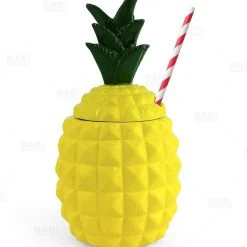 Best Pirce 🔥 Bars BarConic® Ceramic Pineapple Tiki Mug With Lid - 20oz 🥰