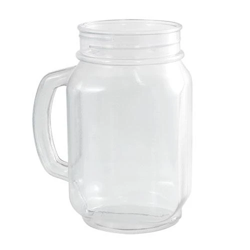 Wholesale ๐ Bars 32oz. Plastic Mason Jar With Handle โ