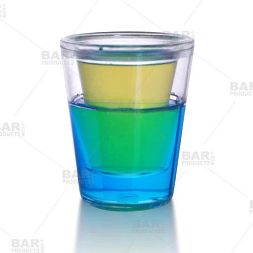 Discount 👏 Bars BarConic® 1.5 Oz Plastic Shot Glass With Double Wall - Blue ❤️ - Image 2