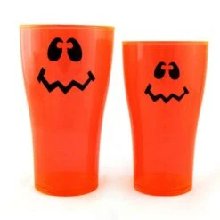 Wholesale ๐ Bars Neon Orange Polycarbonate Cup - Wacky Jack O'Lantern - 2 Sizes Available โค๏ธ