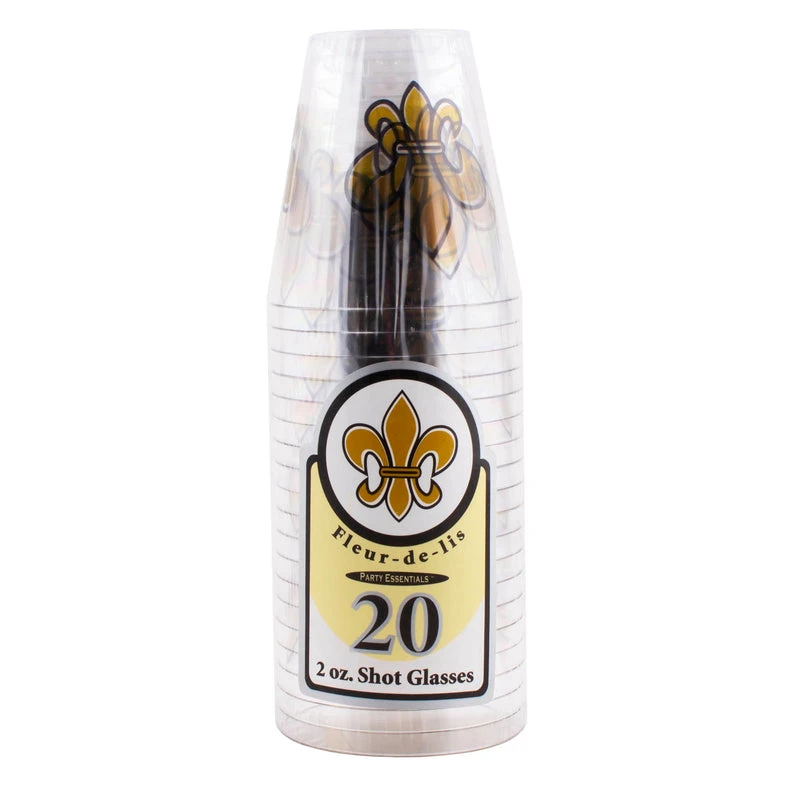 Best deal 😉 Bars Shot Glasses - 20ct. - Fleur De Lis - 2 Ounce 🥰