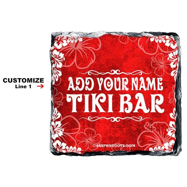 Hot Sale ๐ฏ Bars Tiki Themed CUSTOMIZABLE Rock Slate Coasters โจ - Image 2