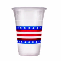 New 🤩 Bars 16 Ounce - Soft Plastic Cups - Flag 20 Ct. ⭐