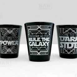 Discount 💯 Bars BarConic® Black Shot Glasses - Multiple Designs - 1.75 Oz 🛒