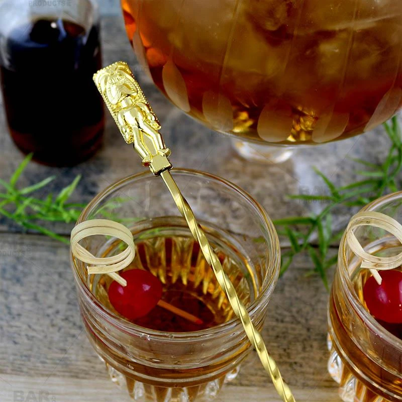 Promo ⭐ Bars Bar Spoon - Tiki Butt Ku - Gold Plated - 40cm 👍 - Image 4