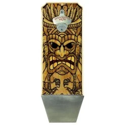 Outlet ⌛ Bars Tiki Man Wall Mount Bottle Opener With Cap Catcher 👏
